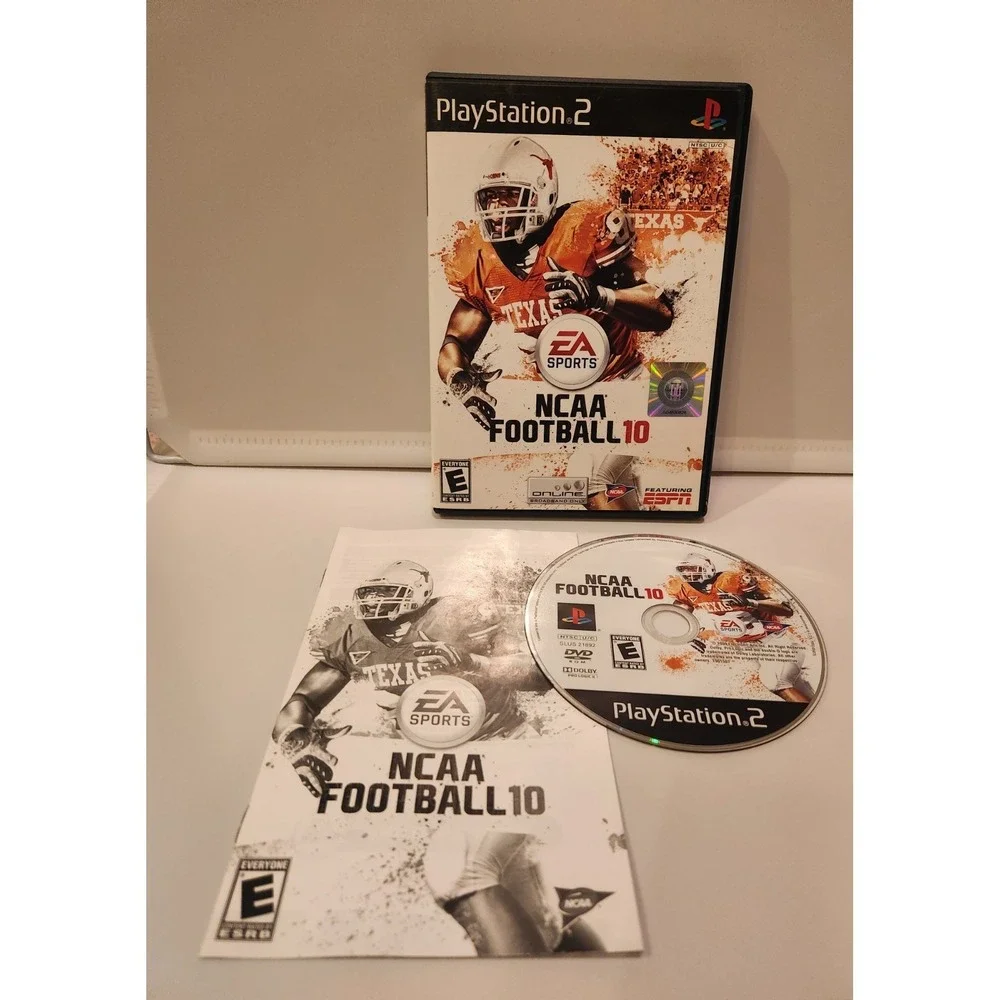 NCAA Football 10 PlayStation 2 PS2 + Manual Very Good Condition!